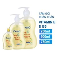 Sữa Tắm Gội trẻ nhỏ body Pureen with Vitamin B5& Vitamin E 750ml