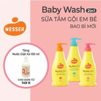 Sữa tắm gội Wesser 2 in 1 500ml - hồng hương phổ phách