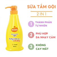 Sữa tắm gội Wesser 2in1 Amber & Musk hương hổ phách xạ hương 500ml (Màu hồng)