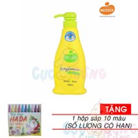 Sữa tắm gội Wesser  500ml  Tặng 1 hộp sáp 10 màu - sua tam goi