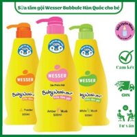 Sữa tắm gội Wesser Bubbule Hàn Quốc cho bé