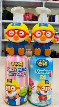 Sữa Tắm Gội Xả 3in1 Pororo Goat Milk Mild Wash 400ml (Hàn Quốc)