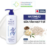 Sữa Tắm Hạt Ý Dĩ HATOMUGI Moisturizing & Washing Soap Trắng Da, Dưỡng Ẩm 800ml