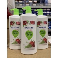 Sữa tắm HAZELINE mát cha lựu đỏ 900g(mầu xanh)