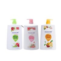 SỮA TẮM HAZELINE MATCHA LỰU ĐỎ 1,2 KG, YẾN MẠCH DÂU TẰM 1,2 KG, cam yuzu cherry