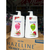 SỮA TẮM HAZELINE MATCHA LỰU ĐỎ DƯỠNG ẨM SÁNG 1.2kg & 1kg mẫu mới