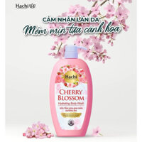 Sữa tắm hoa anh đào CHERRY BLOSSOM Hachi chiết xuất hoa anh đào dâu tây cấp ẩm thu nhỏ lỗ chân lông - Dầu tắm gội 650g