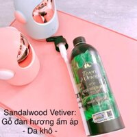 Sữa tam hương nước hoa Gỗ Đàn Hưong  Tesori D’ Orientie 500ml chai nhôm ( kềm vòi)