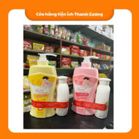 Sữa tắm hương nước hoa Thebol Em Tắm Anh Yêu chai 650g có tặng sữa tắm kem trắng nước hoa