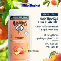 Sữa Tắm Hữu Cơ 92% Le Petit Marseillais Pháp  650ml Chiết Xuất Đào Trắng & Quả Xuân Đào Giúp Làm Sạch Da và Lưu Hương