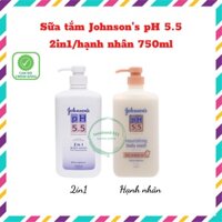Sữa tắm Johnson's pH 5.5 2in/hạnh nhân 750ml