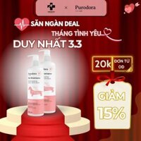 Sữa tắm kháng khuẩn cho chó da nhạy cảm Purodora Lab giúp cấp ẩm, khử mùi hương lô hội 500ml
