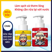 Sữa tắm khô cho mèo, Sữa tắm khô SOS cho chó làm sạch và thơm lông