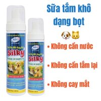 Sữa tắm khô dạng bọt Bio Silky cho thú cưng