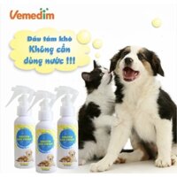 Sữa Tắm khô dành cho Chó Mèo Vemedim - khử mùi - Mượt lông chống bết, rối lông