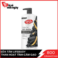Sữa Tắm Lifebuoy Detox Than Hoạt Tính & Cám Gạo 800g