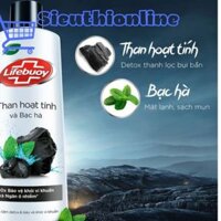 Sữa tắm Lifebuoy than hoạt tính và bạc hà 850g