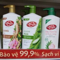 Sữa tăm Lifebuoy than hoạt tính và bạc hà/matcha khổ qua/ dầu tràm trà muối hồng chai 800g