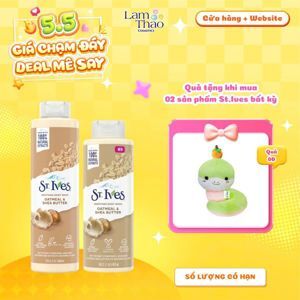 Sữa tắm lúa mạch và bơ St. Ives Oatmeal & Shea Butter body wash 709ml