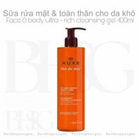 Sữa tắm mật ong NUXE Rêve de Miel Face and Body Ultra-Rich Cleansing Gel (400ml)