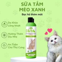 😘Sữa tắm Mèo Diva Xanh chuyên dụng cho Spa- Sữa tắm cho chó thơm-mềm- mượt- an toàn 260ml 400ml