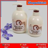 Sữa Tắm Milk Body Shower Con Bò Hàn Quốc 750ml + tặng cây son bơ