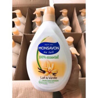 sữa tắm Monsavon chiết xuất từ sữa & hoa vani dưỡng ẩm mềm mại 1000ml Pháp nhập khẩu