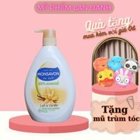 Sữa tắm Monsavon chiết xuất sữa và hoa vani 1000ml pháp dưỡng ẩm trắng da hương thơm quyến dũ