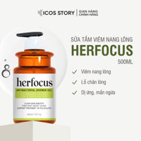 Sữa tắm mụn lưng lá Neem HERFOCUS MEE NATURAL - Sữa tắm cho da nhạy cảm Neem Leaf Shower Gel 500ml