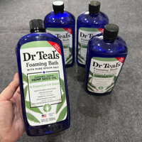Sữa Tắm Muối Dr Teal' Epsom chai 1 lít : Chiết Xuất Dầu Hạt Gai Dầu Cannabis Sativa Thư Giãn Và Êm Dịu.