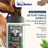 Sữa Tắm Nam Hữu Cơ 92% Le Petit Marseillais Pháp 250ml 4in1 Gỗ Tuyết Tùng Dương Xỉ Làm Sạch Sâu, Dưỡng Ẩm, Làn Da Khỏe