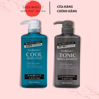 Sữa Tắm Nam Pharmaact Tonic  550ml - Combo Sữa Tắm Gội Cho Nam Bạc Hà - Dầu Gội Đầu Nam Nung Hàng Nhật Nội Địa Jada Mark