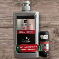 sữa tắm Nam Romano vip passion 650g tặng lăn khử mùi cao cấp