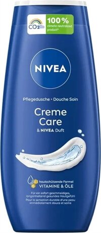 Sữa tắm Nivea Creme Care 250ml, xanh dương – lọ