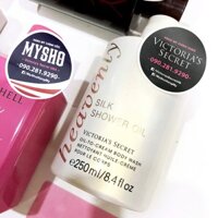 Sữa tắm Nước Hoa Cao Cấp Heavenly (chữ nghiêng) gỗ đàn hương, vani và hoa mẫu đơn trắng, Victoria's Secret, Oil-to-Cream