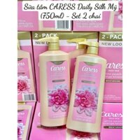 Sữa Tắm Nước Hoa CARESS Daily Silk Hương Đào Trắng Và Hoa Cam - USA (Chai Vòi 750ml)