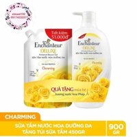 Sữa tắm nước hoa dưỡng da Enchanteur Charming 900gr + Túi Sữa Tắm 450g