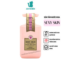 Sữa tắm nước hoa Pháp Sexy Skin Rose hoa hồng 600ml trắng da - An Nhiên