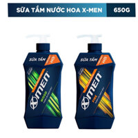 Sữa tắm nước hoa Xmen 650g - 2 mùi hương nam tính, sạch sâu và lưu hương 12H