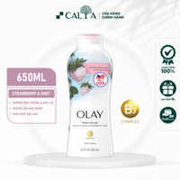 Sữa Tắm Olay Hương Dâu Bạc Hà Thơm Mát, Sạch Dầu Nhờn - Olay Fresh Outlast White Strawberry & Mint Body Wash