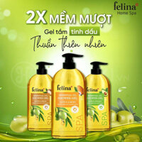 Sữa Tắm olive giúp da mềm mịn, căng mướt Felina Home Spa 800ml + tặng kèm chai nhỏ 100ml