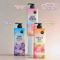 Sữa tắm On The Body Hàn Quốc hoa Hồng Damask Rose Floral/ Romantic Iris/ BLooming Cherry Blossom chai 500g