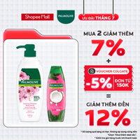 Sữa tắm Palmolive 100% chiết xuất từ hoa anh đào 500g và Dầu gội Palmolive có dầu xả sữa dừa 180ml