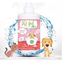 Sữa Tắm Pet Gel Plus - 500ml - Sữa Tắm cho chó mèo giúp trị ve rận, khử mùi và giúp da lônggg khỏe mạnh