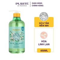 Sữa Tắm Purite Hoa Linh Lan 850Ml - de provence lily chiết xuất thiên nhiên làm trắng và dưỡng ẩm mịn da mùi tươi mát