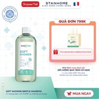 Sữa tắm, rửa mặt  cấp ẩm cho viêm da cơ đia, chàm, vẩy nến, da mụn nước không xà phòng Stanhome Soft Shower 740ml