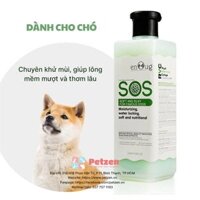 Sữa tắm SOS màu xanh lá dưỡng lông, diệt khuẩn cho chó mèo chai 530ml