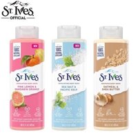 Sữa tắm St.Ives 473ml Muối biển I Cam chanh I Yến mạch I Hương mơ tẩy tế bào chết nhập khẩu Mỹ