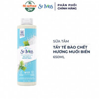 Sữa Tắm St.Ives Dưỡng Da Body Wash 650ml Chiết Xuất Muối Biển Làm Sạch Sâu thanh lọc da giúp da khỏe mạnh hơn