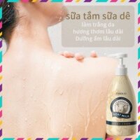 Sữa tắm sữa dê giúp trắng da lưu hương lâu dưỡng ẩm lâu dài và sáng da giảm mùi cơ thể  - QUEENSHOP68